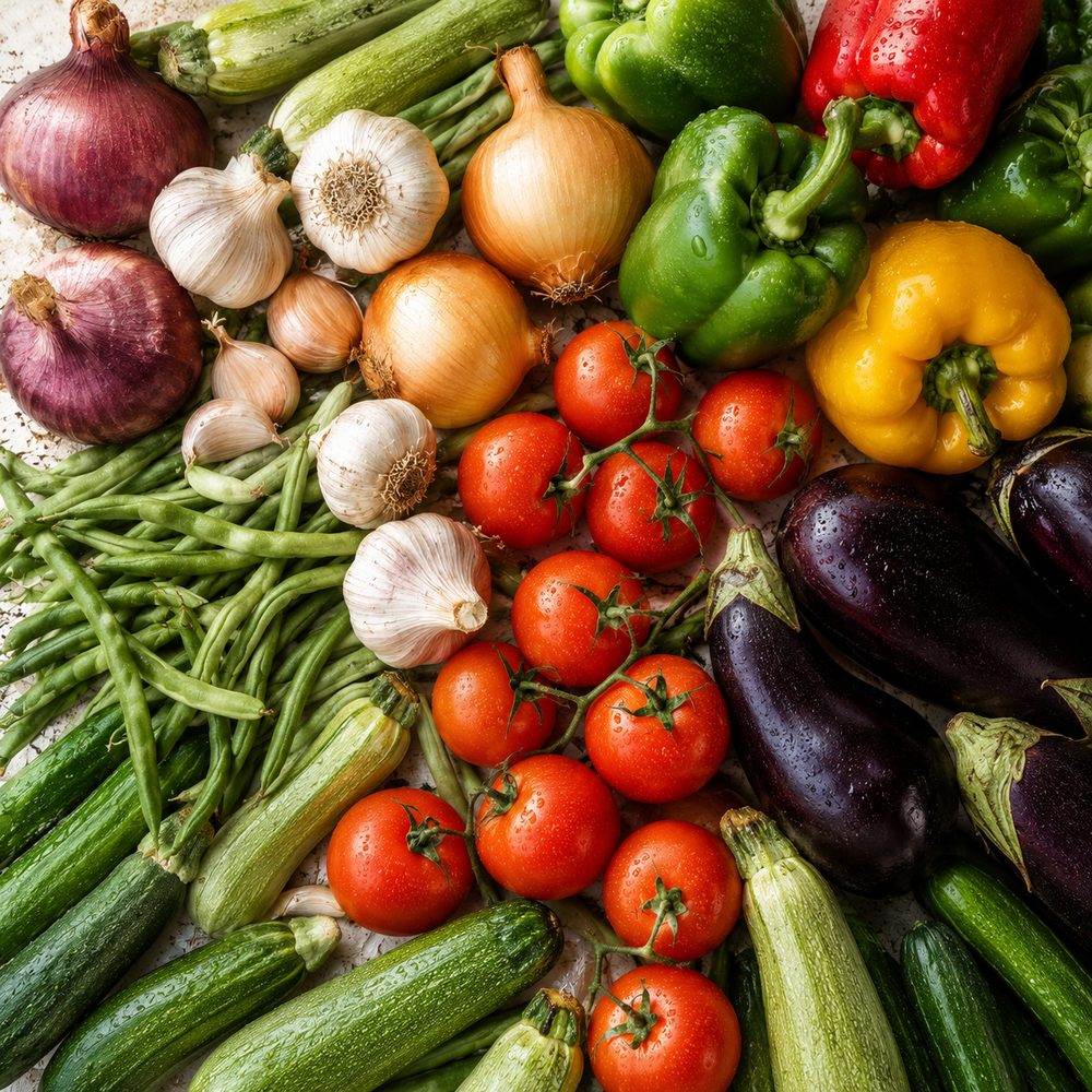 Export-grade Egyptian vegetables of the kind shipped in greenhouse vegetable part-loads